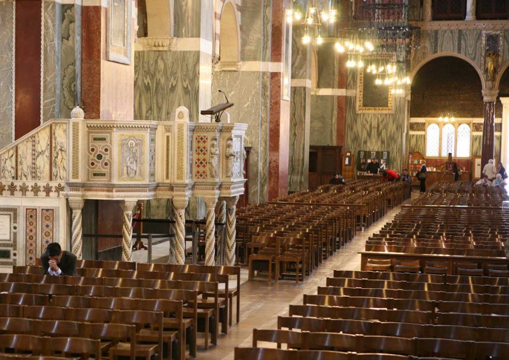 Image of the ambo in Westminster Cathedral, London